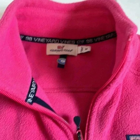 Vineyard Vines pink fleece zip up vest size medium - Picture 4 of 7